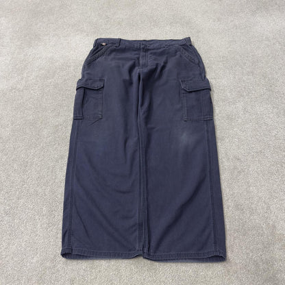 Carhartt Baggy cargo pants y2k W40L30 navy Loose fit skater workwear pants, utility pockets