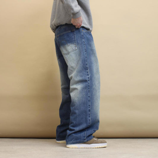 Baggy Qruel skate jeans W36 L32 loose blue denim skater jeans