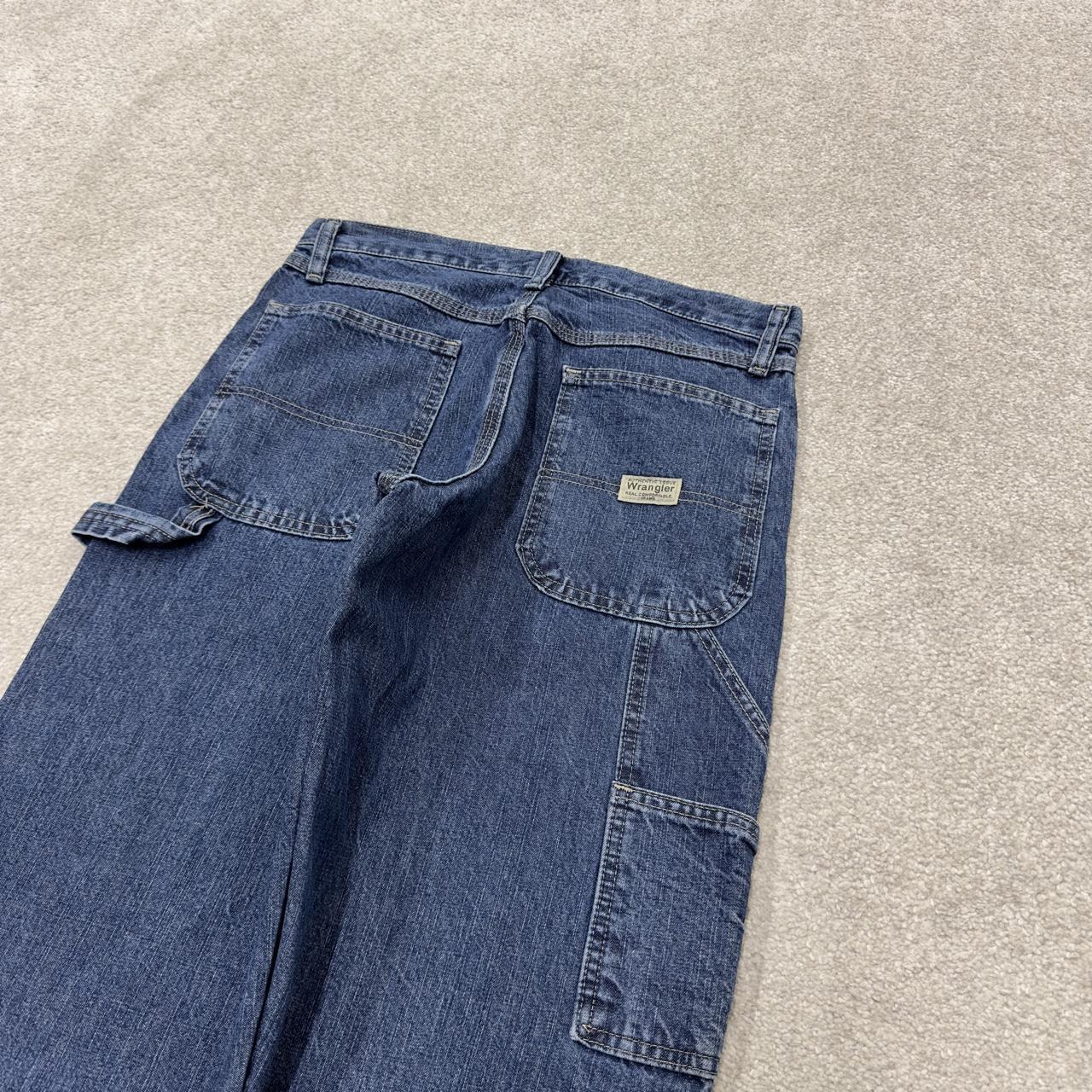 Wrangler carpenter jeans y2k blue W29L30 Loose straight leg skater style utility workwear trousers