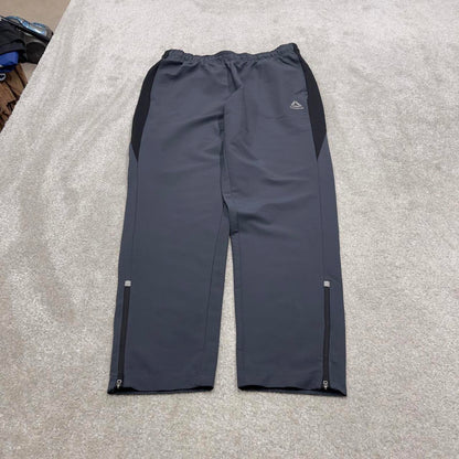Y2k Reebok tracksuit bottoms grey Large mens loose 00s joggers print logo trackies sporty style