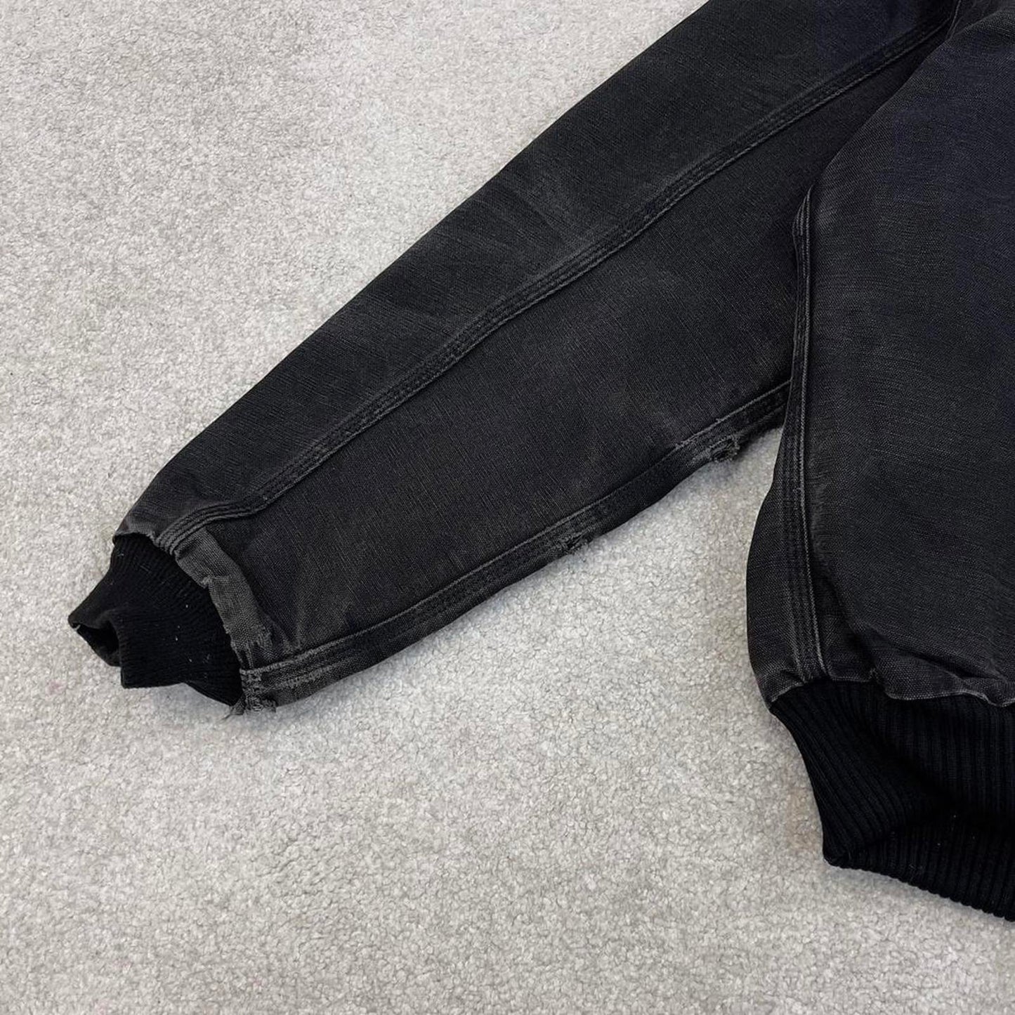 Vintage Black Carhartt Santa Fe Jacket XL canvas 90s style skater bomber