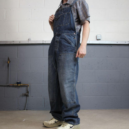 Vintage gap dungarees 00s denim overalls blue Bib & brace, adjustable straps