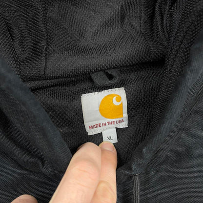 Black hooded Carhartt active jacket XL