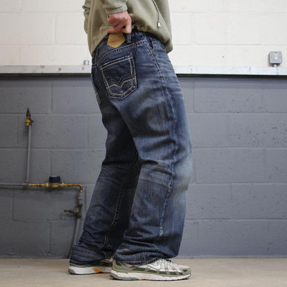 Y2K skate jeans straight leg leg blue Loose Tin Haul denim skater 00s style pants