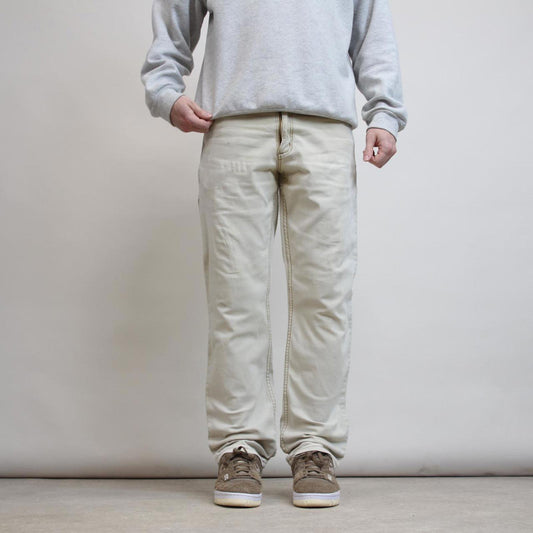 Mens Carhartt carpenter pants W33 L31 tan relaxed 90s style cargos