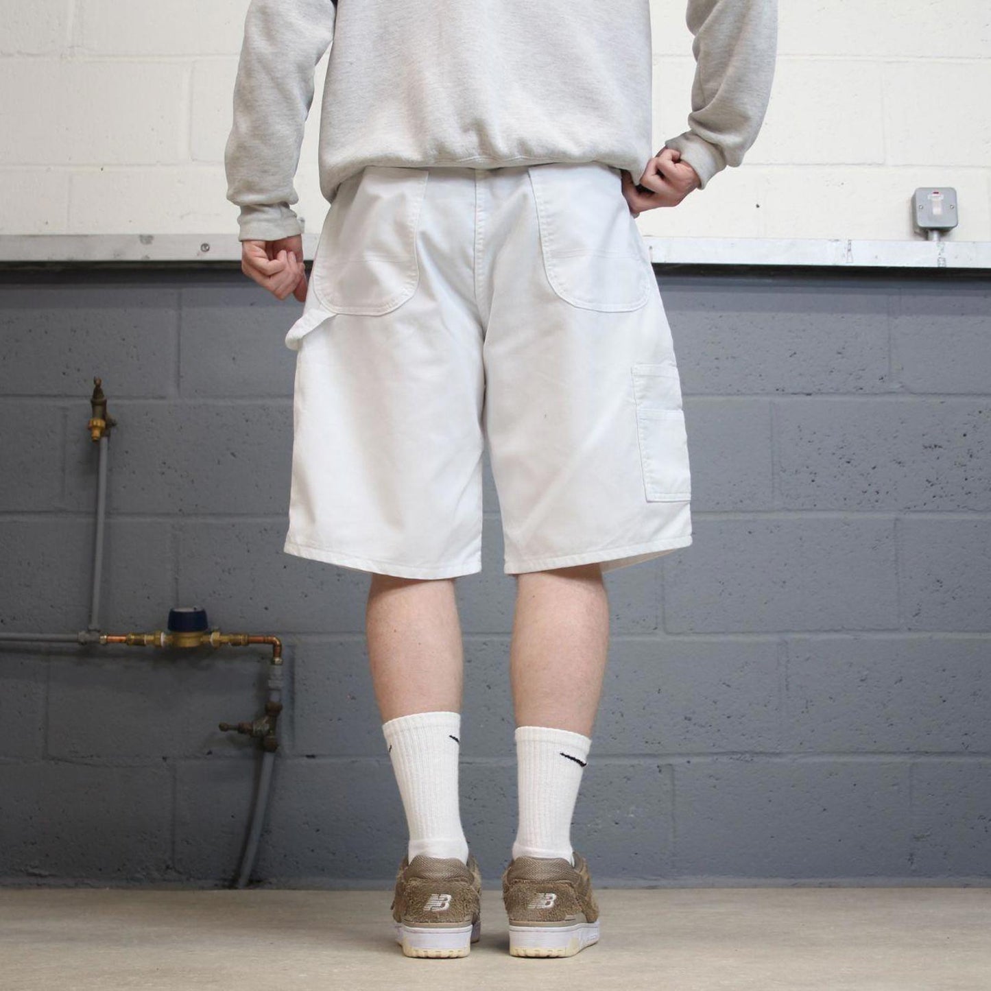 Y2k Dickies carpenter shorts skater style white Loose leg painter summer festival shorts
