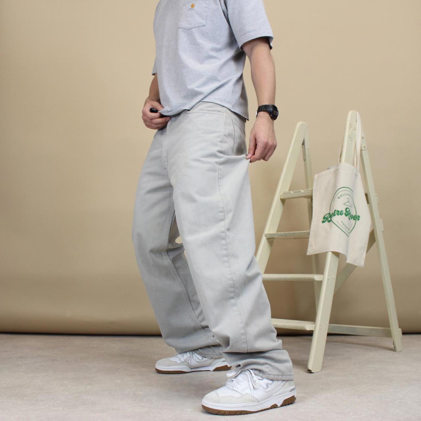 Grey Levi's 550 jeans W38L32 relaxed fit denim 90s style pants