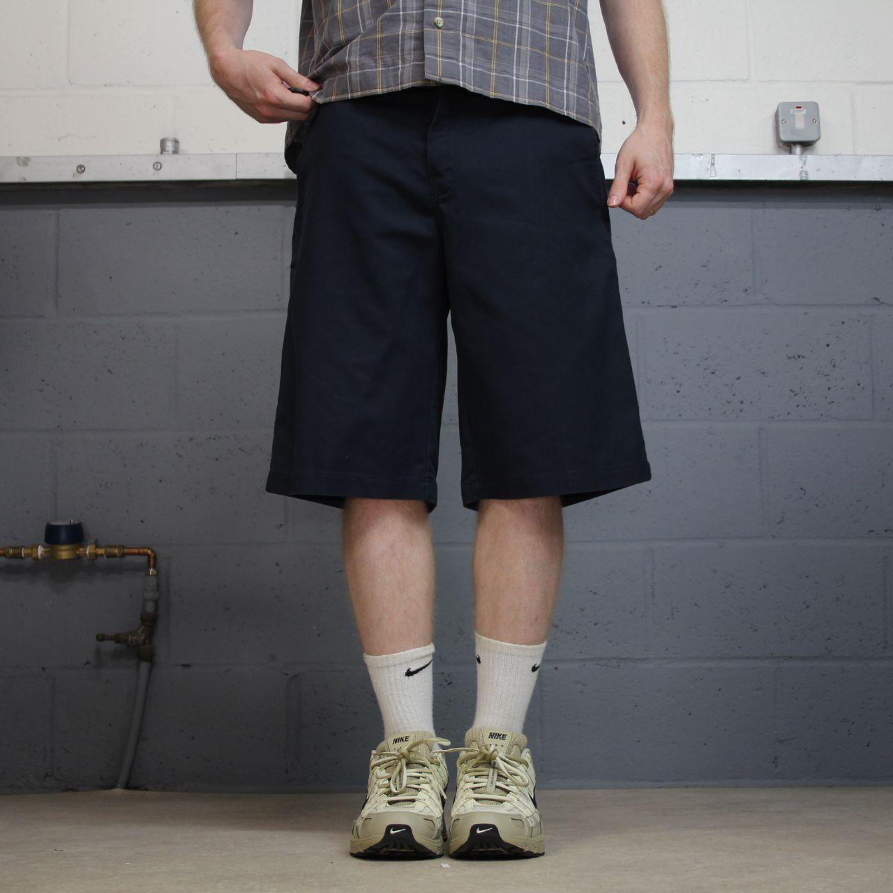 Dickies carpenter shorts Y2K navy Twill chino skater style shorts loose leg