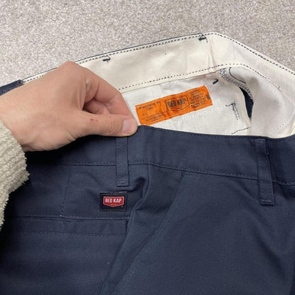 Vintage baggy work pants Red Kap navy Loose twill chino skate style trousers