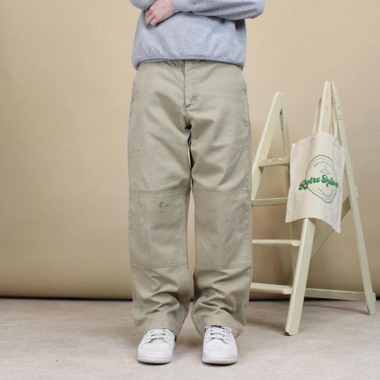 Beige Carhartt double knee trousers W36L30