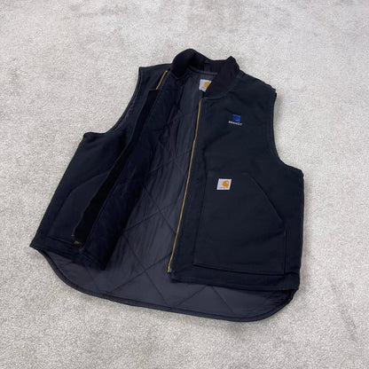 Black Carhartt gilet Large thick canvas padded body warmer vest