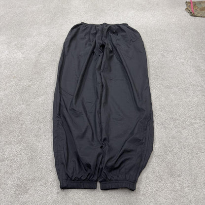 Vintage Nike baggy tracksuit bottoms black wide leg XL Loose lined casual swoosh logo track pants#
