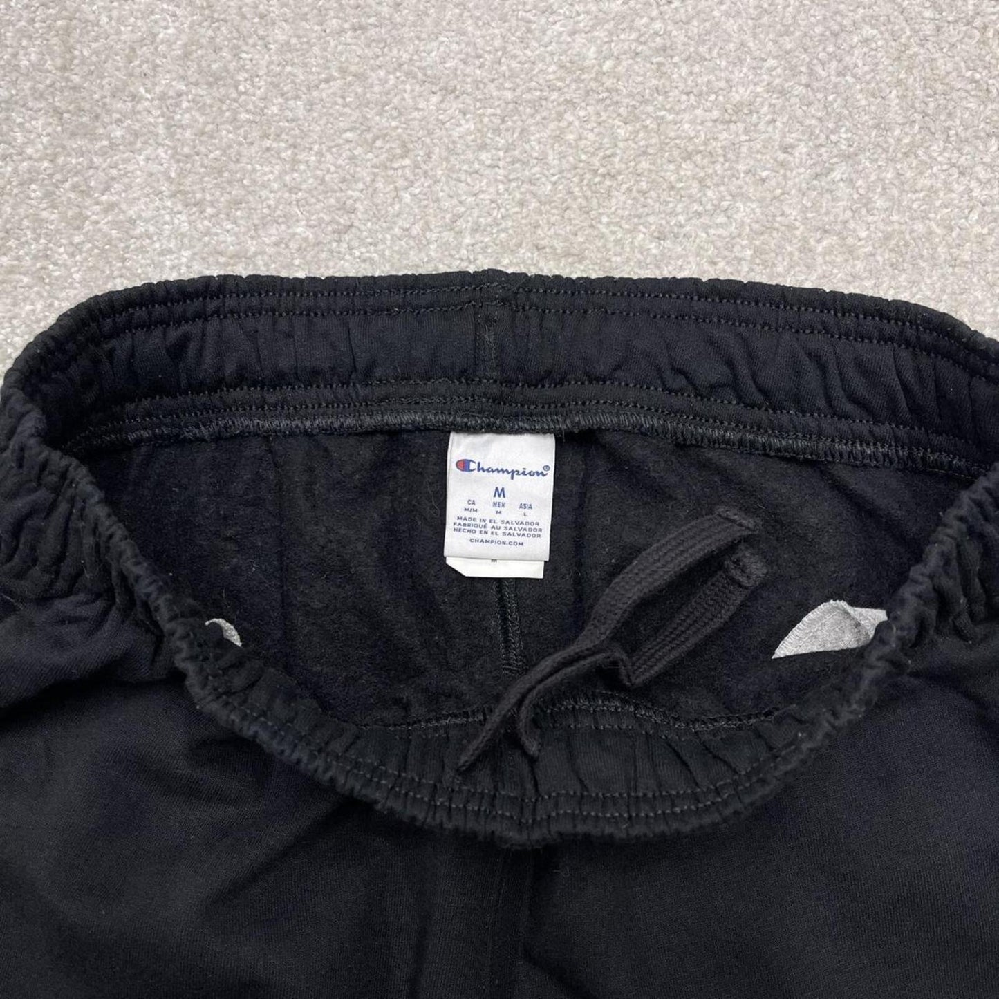 Champion sweatpants black cuffed joggers Slim print logo tracksuit bottoms