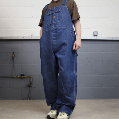 Vintage baggy dungarees denim overalls blue Red Kap workwear bib & brace utility