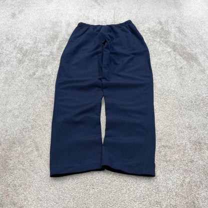 Y2k Reebok tracksuit bottoms navy Straight mesh lined logo track pants
