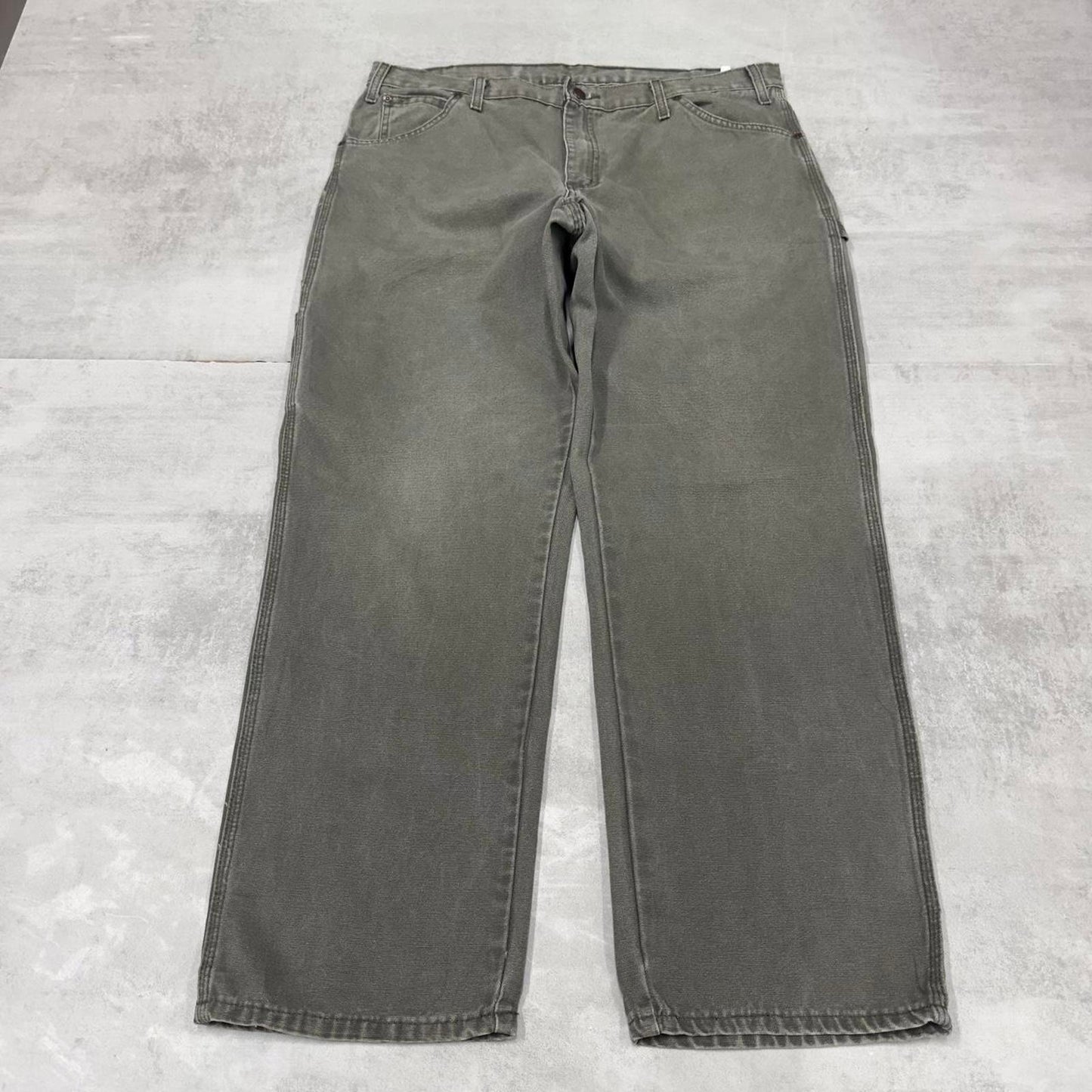 Green Dickies carpenter jeans W38 L30 baggy canvas skater cargos