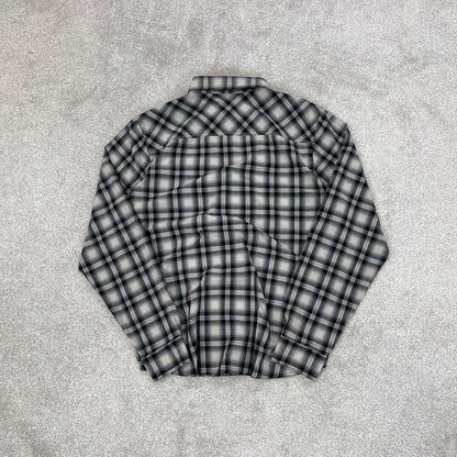 Grey checkered Columbia technical shirt Medium men's long sleeve button up autumn y2k style