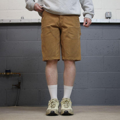 Carhartt cargo shorts y2k faded tan Double knee carpenter skater style work shorts
