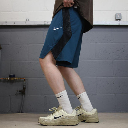 Nike sports shorts y2k loose navy Casual style comfy loose floaty summer gym shorts