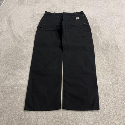 Carhartt double knee carpenter jeans y2k black Loose fit thick canvas skate cargo work pants