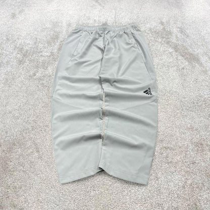 Vintage y2k Adidas tracksuit bottoms grey Loose floaty leg print logo running track pants
