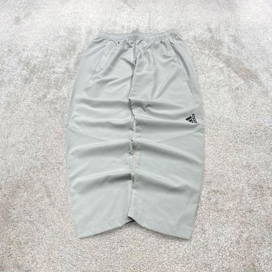 Vintage y2k Adidas tracksuit bottoms grey Loose floaty leg print logo running track pants