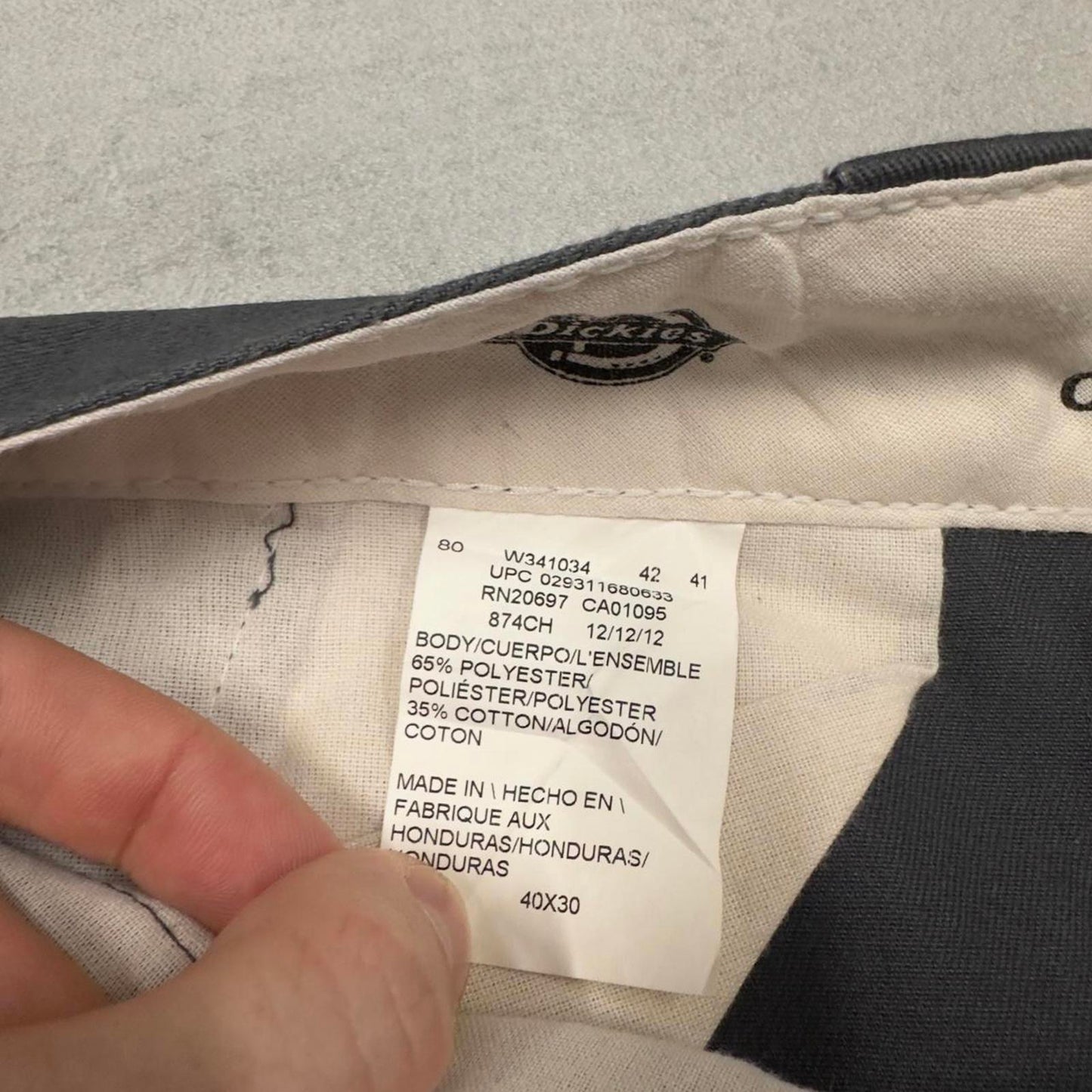 Grey Dickies 874 Pants W40L30