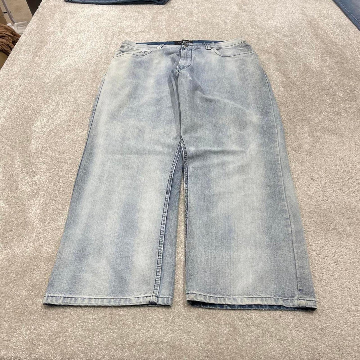 Y2k baggy jeans skater style W38L30 loose 00s Trust Jeans 5 pocket faded denim casual autumn