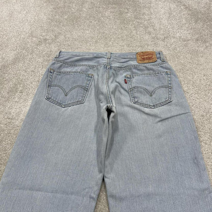 Baggy y2k Levi’s jeans 550 washed blue Loose relaxed fit 00s denim pants red tab logo