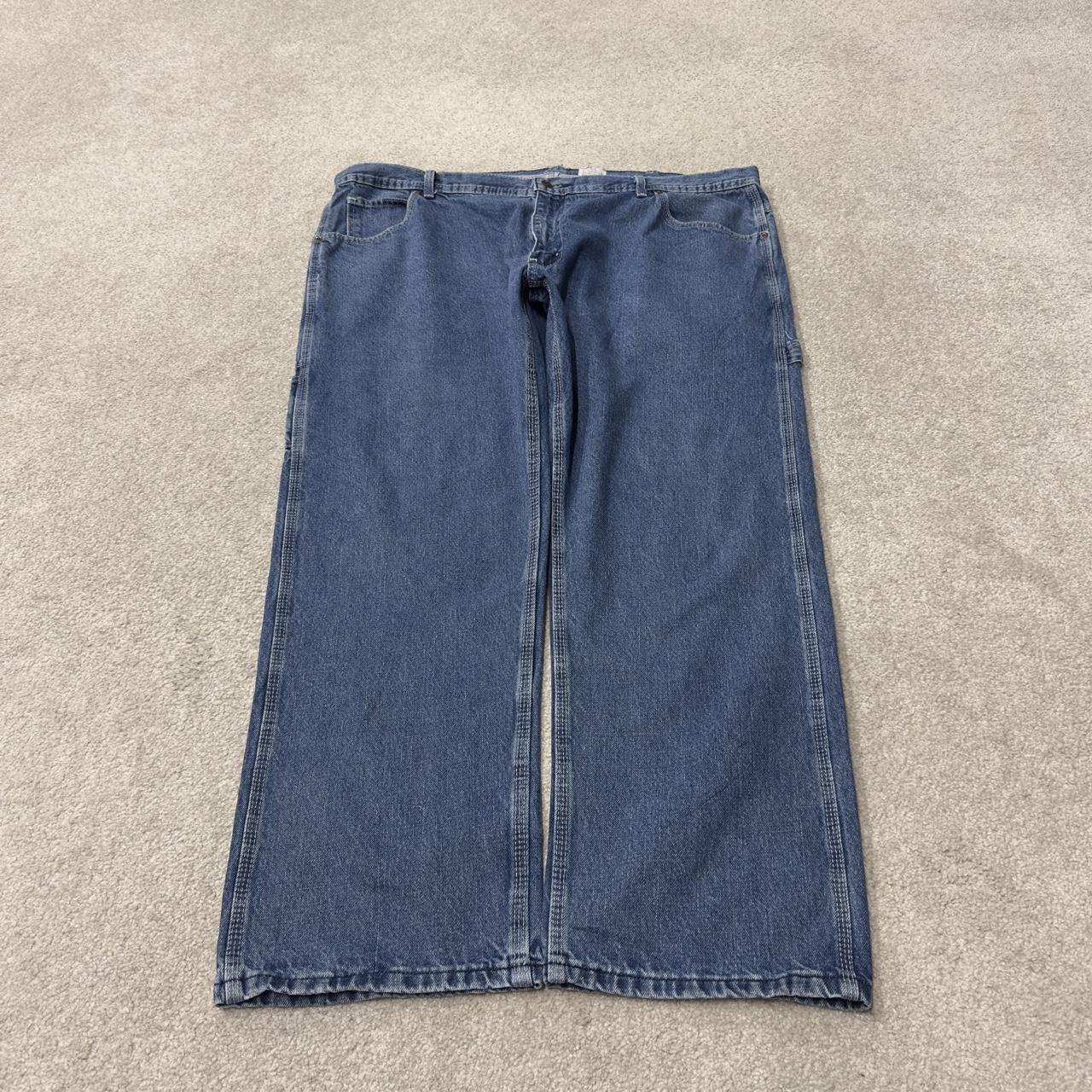 Vintage denim carpenter jeans y2k W44L29 blue Key workwear skater style cargos loose utility pockets