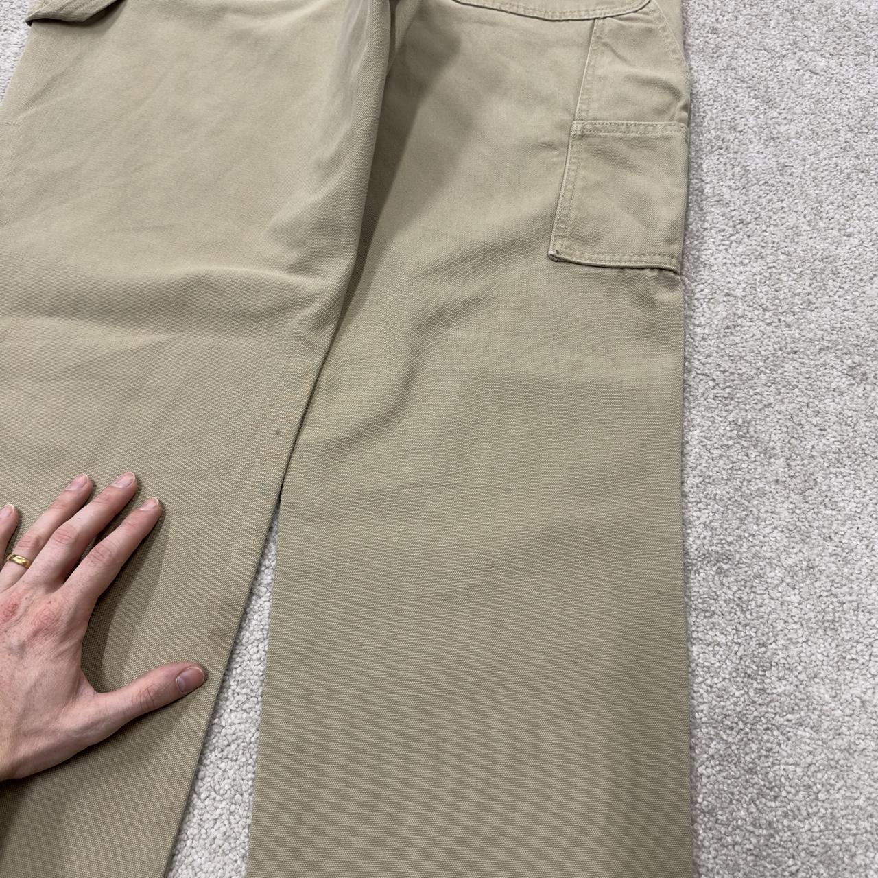 Dickies y2k carpenter pants beige Loose leg 2000s style skater workwear cargos