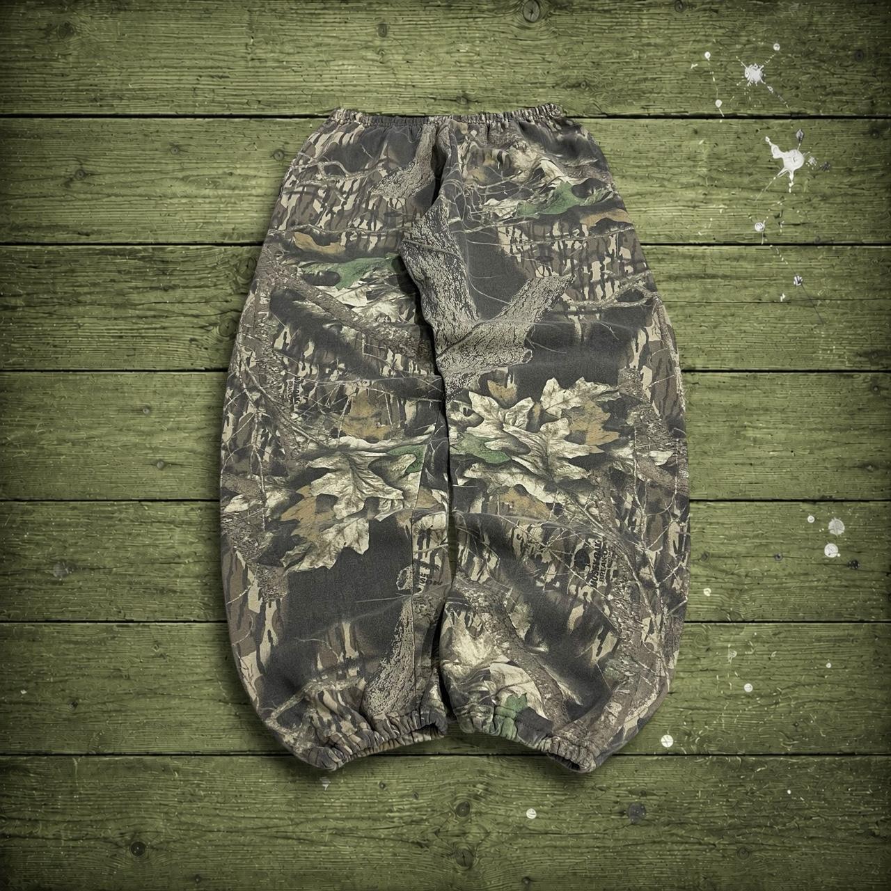 Jerzees Realtree camo joggers y2k khaki L Camouflage sweatpants, elasticated & drawstring waist
