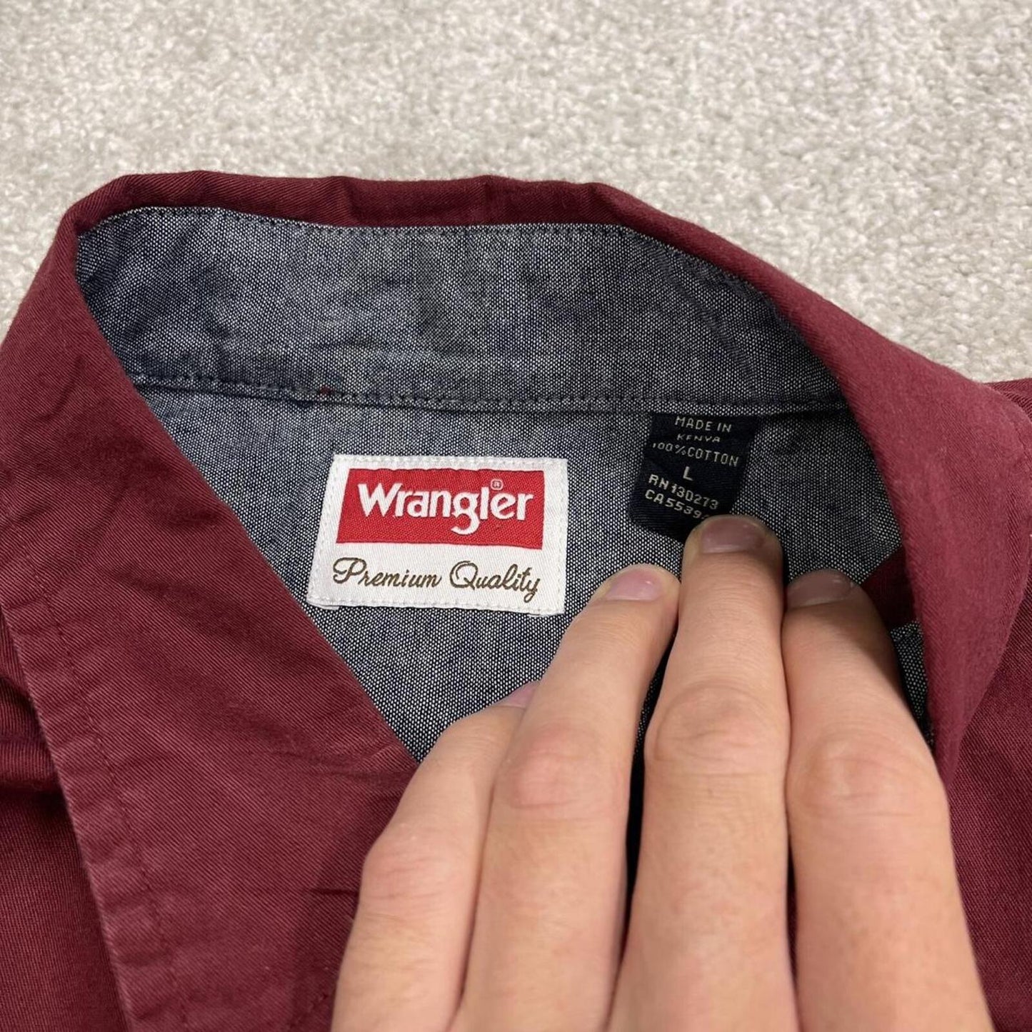 Wrangler boxy fit short sleeve shirt burgundy red Boxy surf style shirt summer festival