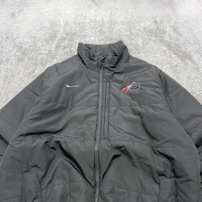 00s Nike jacket y2k style XL men's grey full zip padded windbreaker coat technical