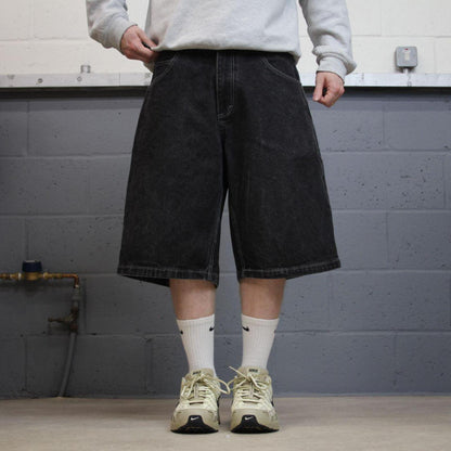 Baggy Southpole denim shorts y2k black Streetwear skater style brand surf jorts
