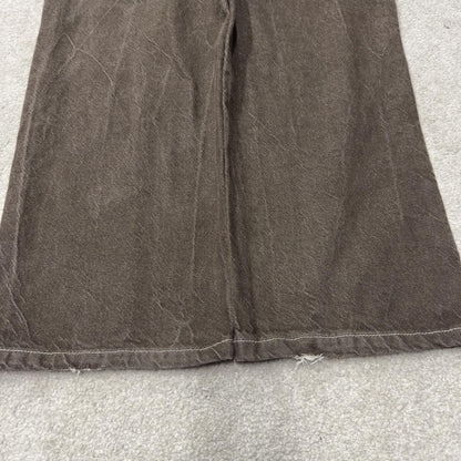Vans denim carpenter jeans y2k brown W36L30 Loose thick denim skater cargo pants emboidered logo