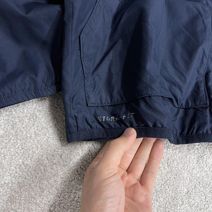 Y2K Nike technical jacket navy hooded full zip windbreaker coat embroidered football club