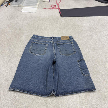 Baggy Nautica carpenter shorts W36 skater style blue Loose denim jorts