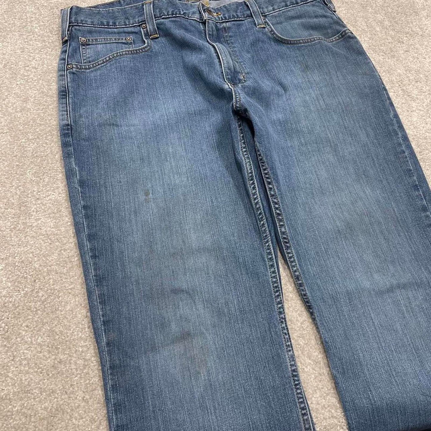 00s Carhartt jeans blue denim W36L30 Y2k skater style straight leg 5 pocket work pants workwear