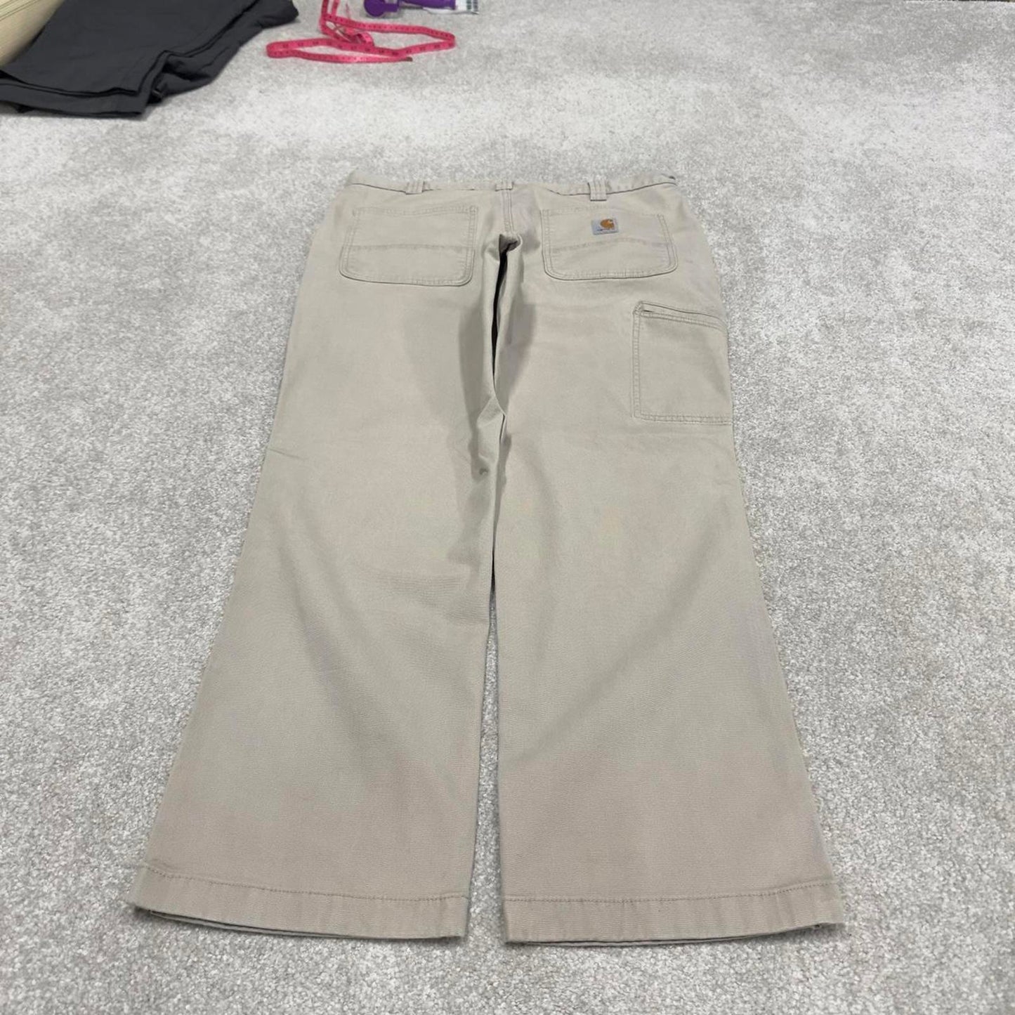 Carhartt carpenter skater pants W35L30 beige relaxed 90s style cargos