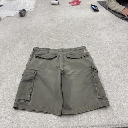 Carhartt cargo shorts loose canvas green Canvasy relaxed fit skate style shorts