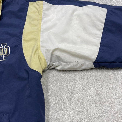 Vintage y2k Champion technical windbreaker jacket navy Colour panels embroidered logos Notre Dame