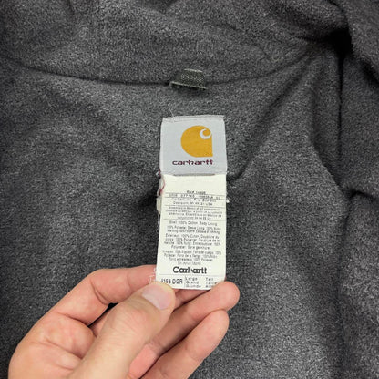 Vintage Green Carhartt hooded active jacket Large technical canvas 90s style skater bomber