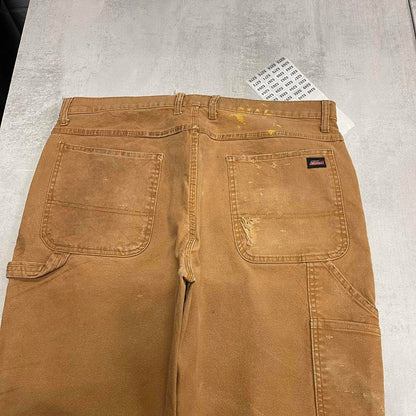 Tan Dickies carpenter jeans W38L32 loose canvas cargo skater pants