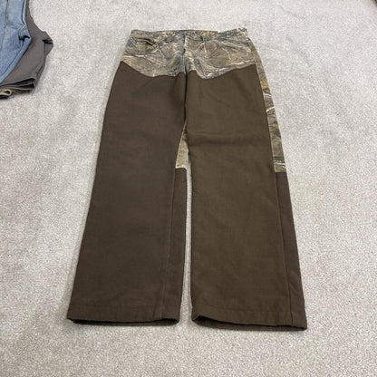 Wrangler camo jeans Realtree Pro Gear khaki Straight double knee denim camouflage pants
