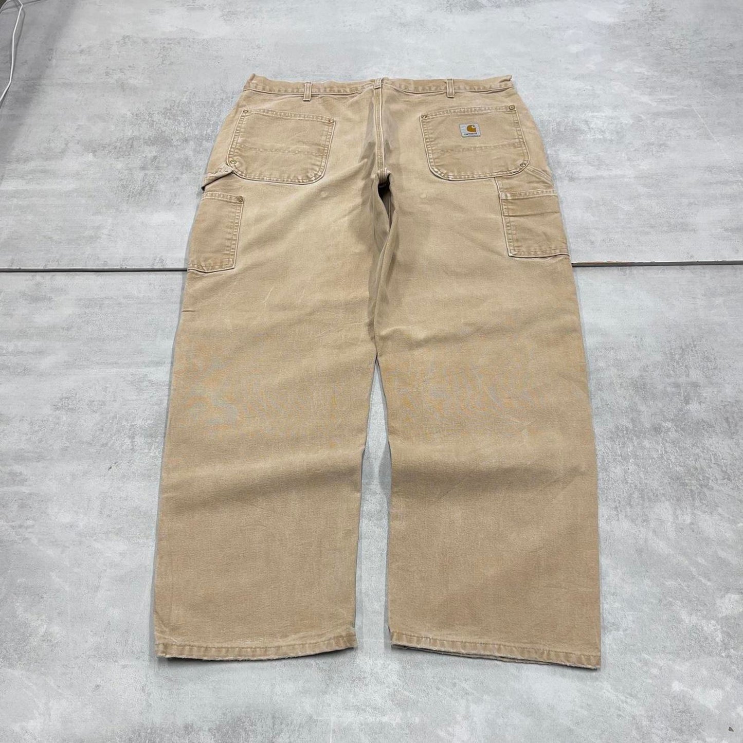 Vintage Carhartt double knee carpenter jeans W38L29 tan baggy 90s style skater cargos