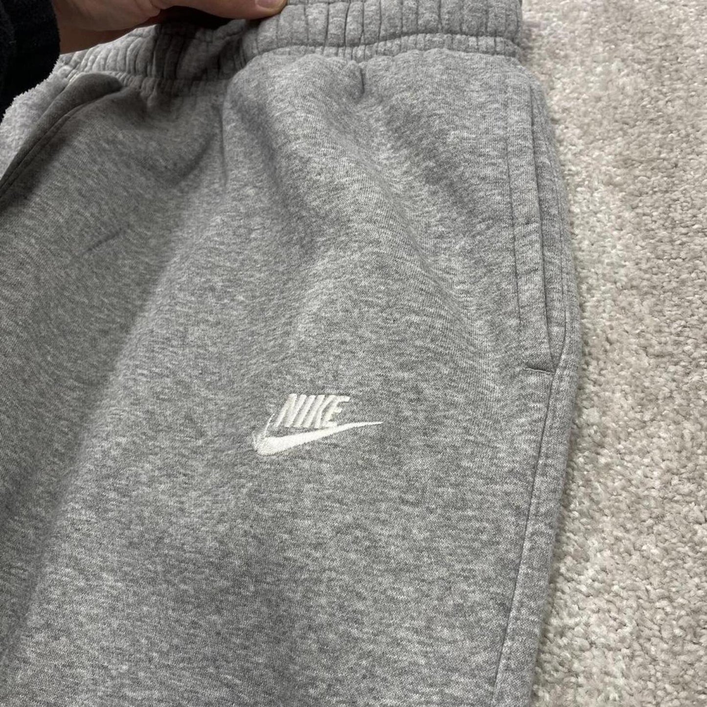Y2k Nike sweatpants joggers XL cuffed grey Loose embroidered tracksuit bottoms
