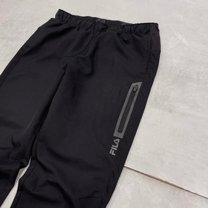 Fila Trackies M Black Y2K sportswear joggers print logo