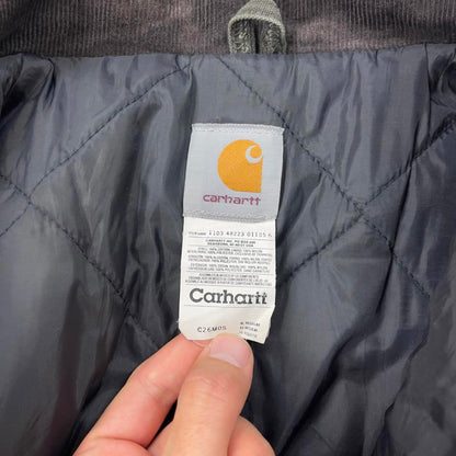 Vintage green Carhartt jacket XL canvas arctic quilt lined chore coat sandstone