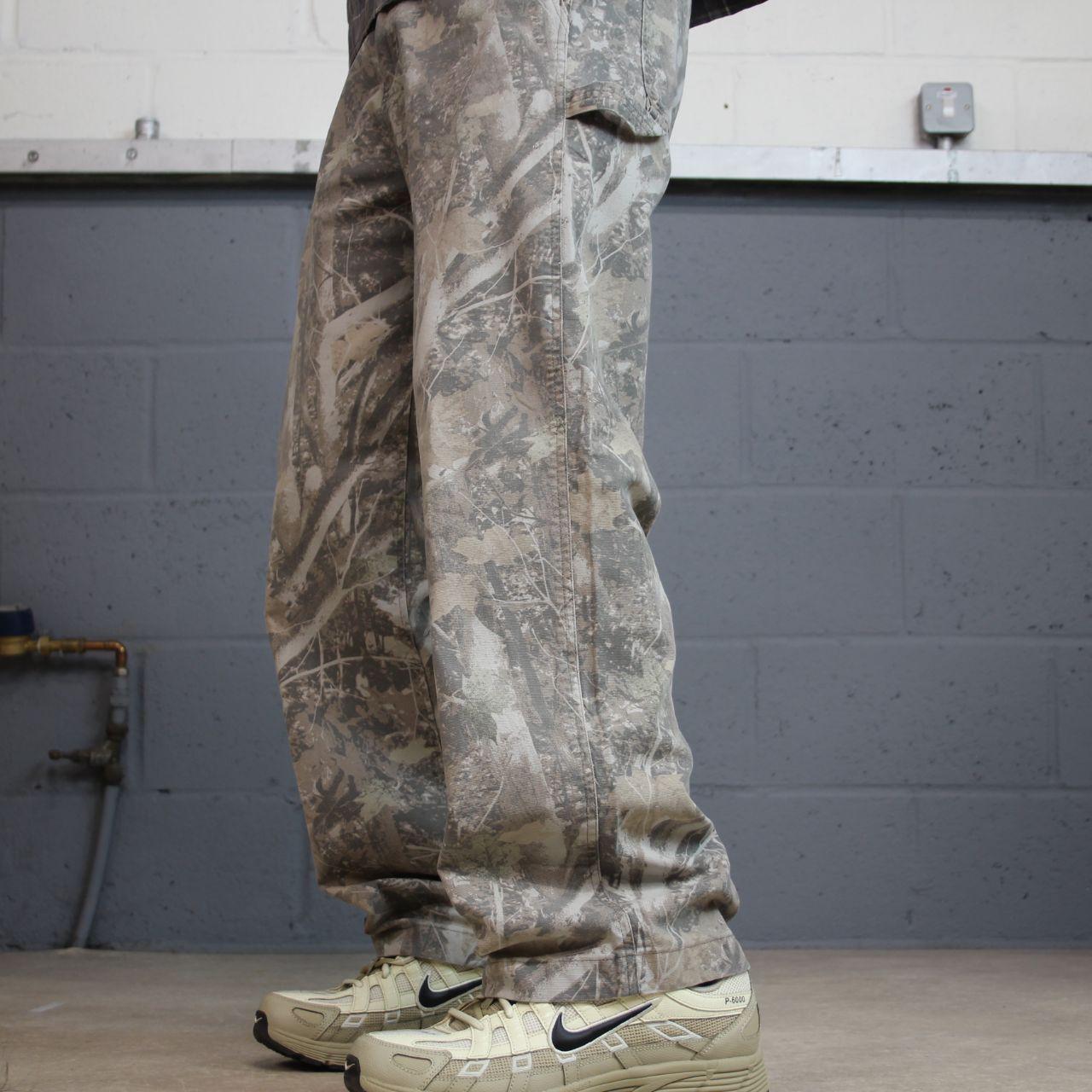 Baggy camo carpenter jeans y2k grey Abercrombie & Fitch baggy fit wide leg camouflage cargo pants